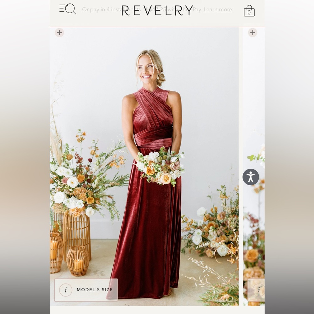 Revelry - Micah Convertible Velvet Dress in color Dusty Rose